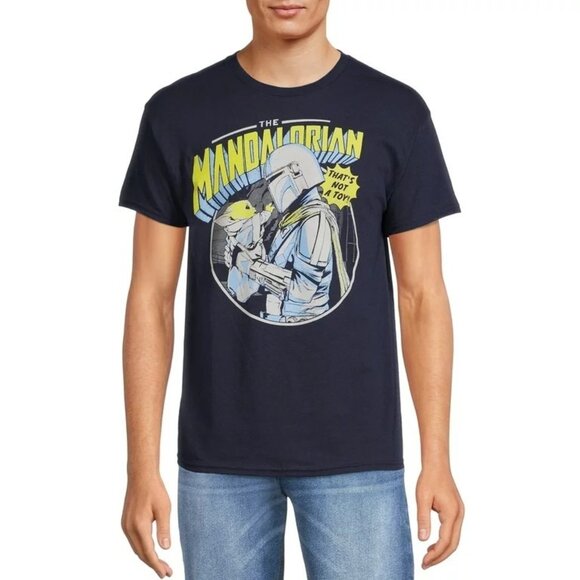 Star Wars Grogu and Mandalorian Graphic Tee NEW - Picture 1 of 2